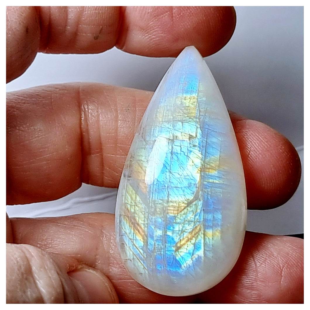 -PIEDRA LUNA- (Labradorita blanca)